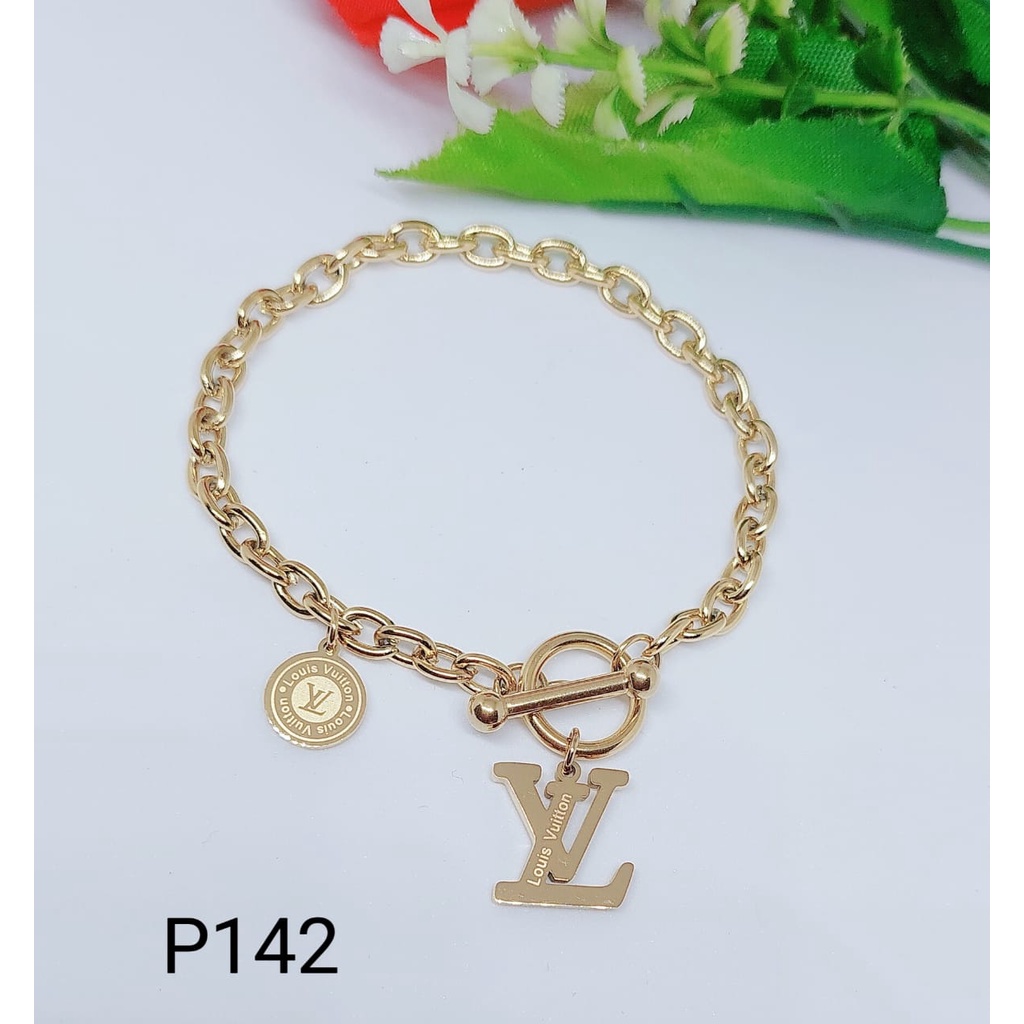 Gelang Titanium Rantai Polos Anti Karat Perhiasan Fashion P141/142/143