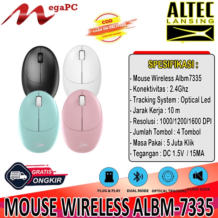 MOUSE WIRELESS ALTEC LANSING ALBM7335 INCLUDE BATTERY