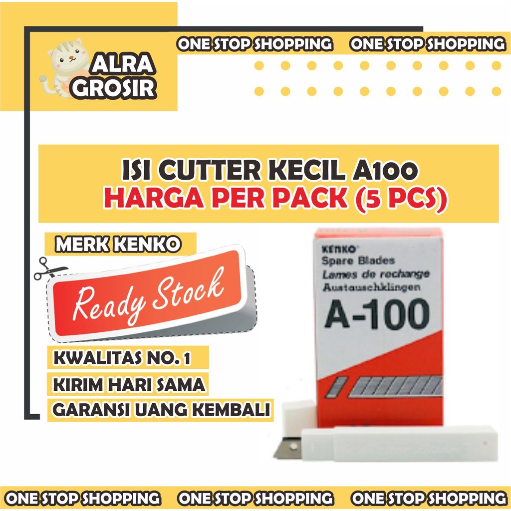 

Refil isi Cutter Cuter Kecil Kenko A-100 1tube Bagus Murah READY STOCK Refill Pisau Isi Cutter kecil A100 Cuter Kater Pisau KENKO