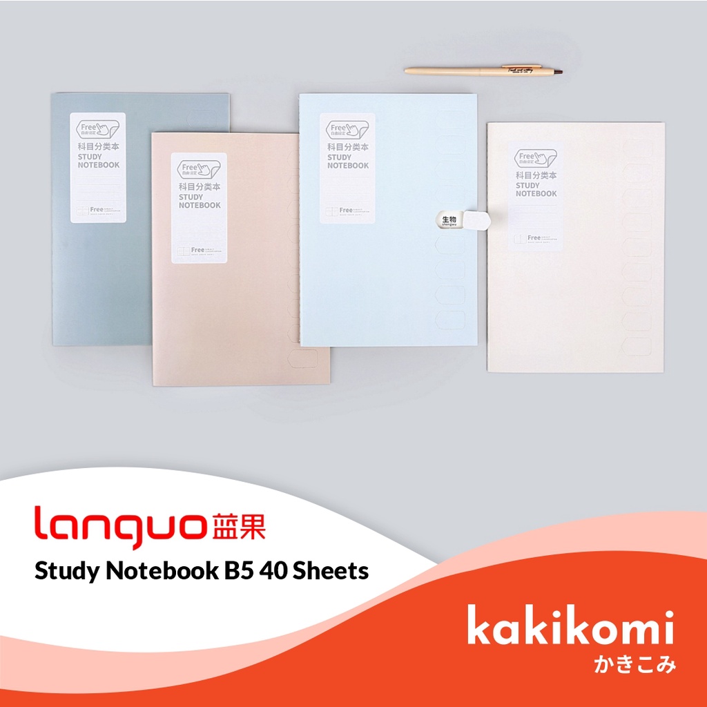 

Buku Tulis Sekolah B5 Languo 40 Sheets Study Notebook with Stickers Karakter Lucu