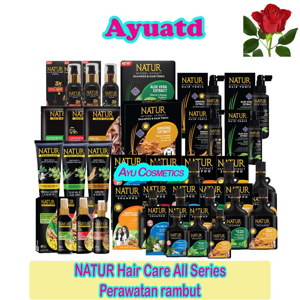 Natur Hair Care All series perawatan rambut Shampo/Conditioner/Hair Vitamin/Hair Tonic/Hair mask/Hair Recovery serum