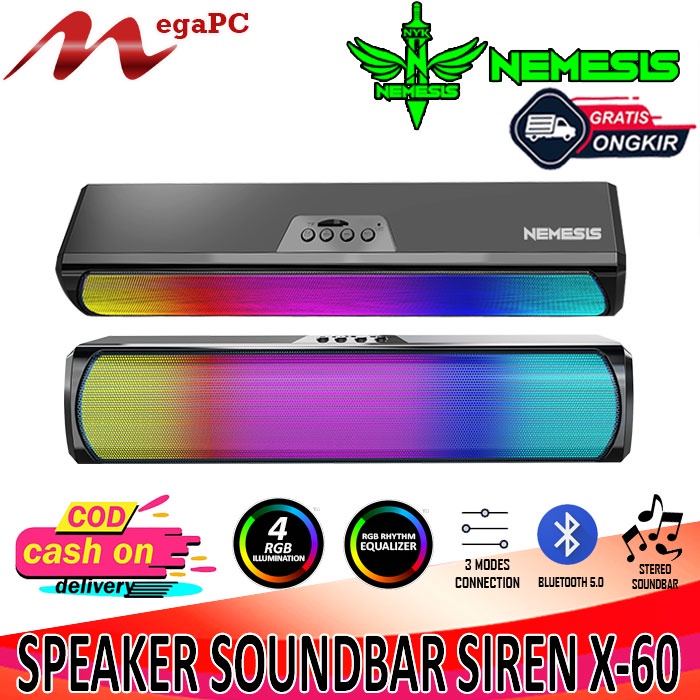SPEAKER GAMING NYK SOUNDBAR RGB SIREN X-30