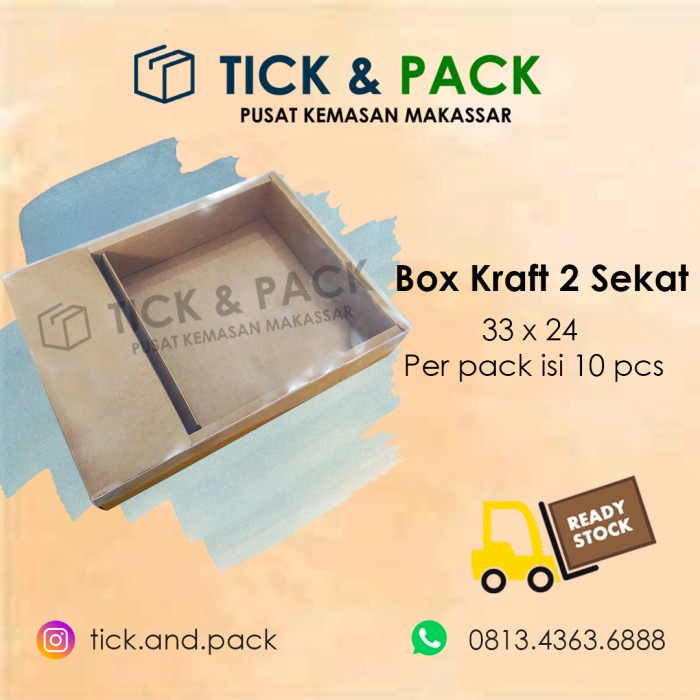 Box Kraft Dus Kue Nasi Parcel Hampers 33 x 24 Packaging Unik
