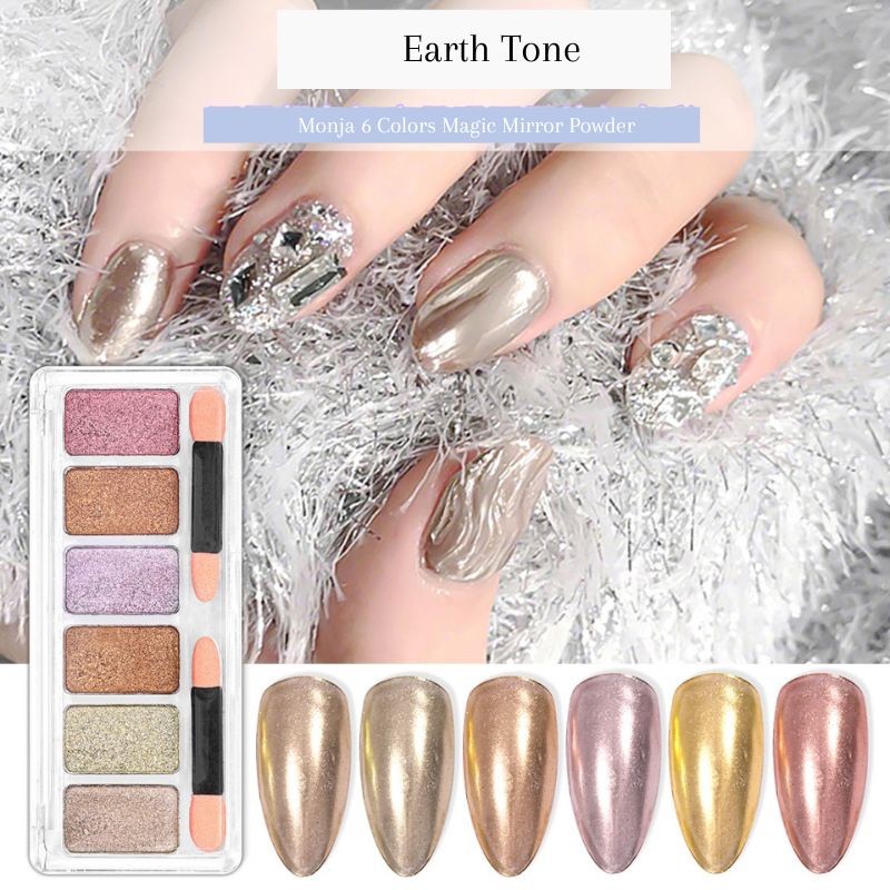 Monja Magic mirror powder / Vhrome powder nail art