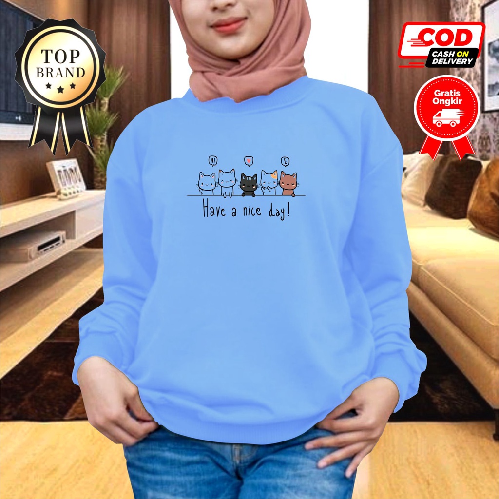 Atasan wanita | Kaos sweatshirt | Kaos lengan panjang | kaos babyterry | ZACKYANG