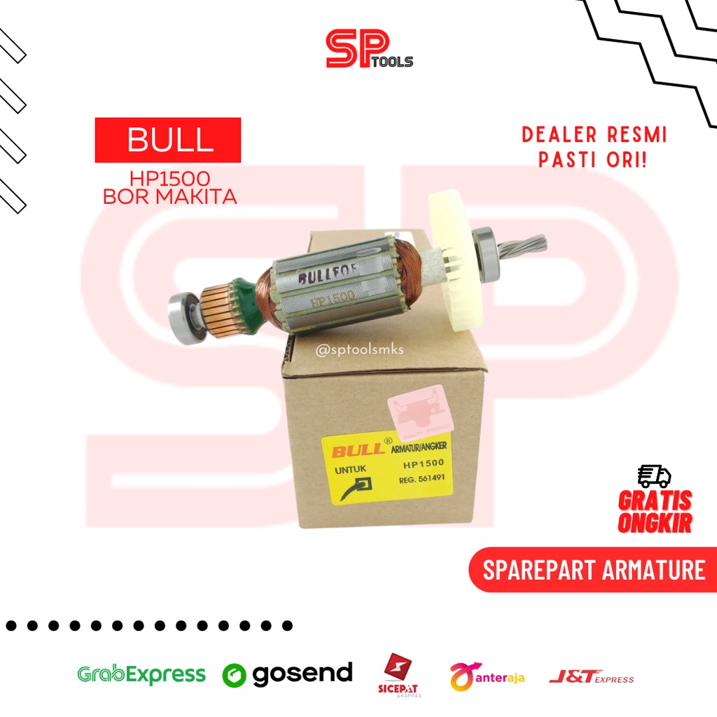 ARMATURE / ANGKER / ANKER BULL MESIN BOR HP1500 / HP 1500