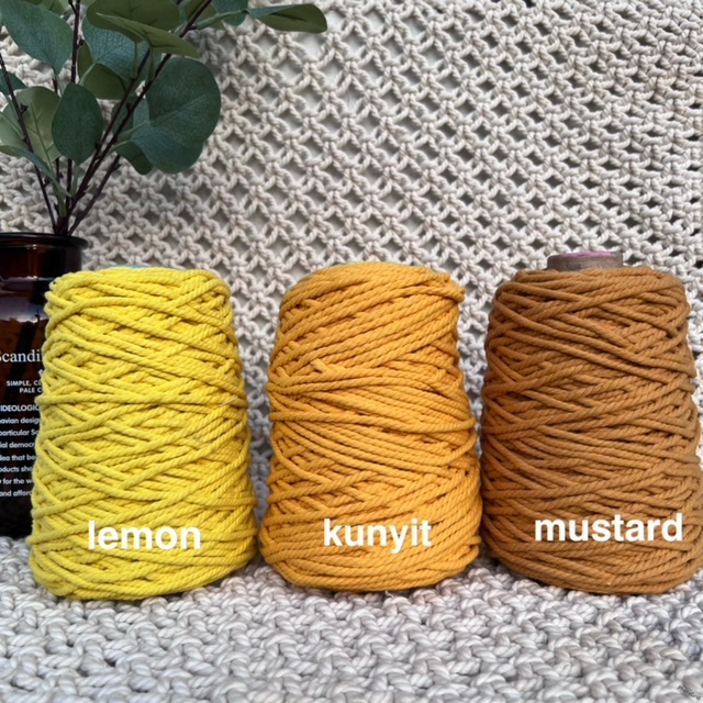 Tali katun warna atau tali macrame cotton rope 500gr