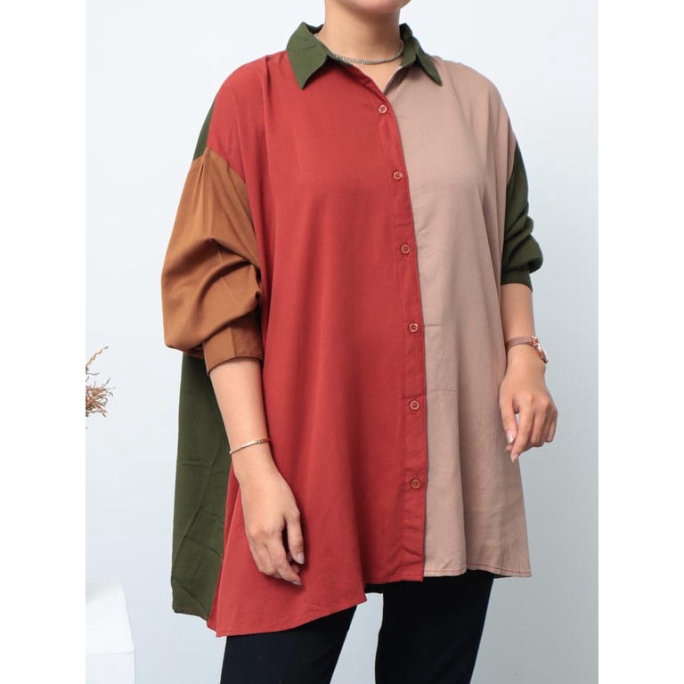 Kemeja Katun Kombi Warna - 2201.02.176