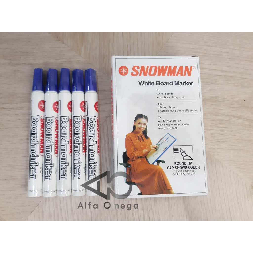 

Spidol Whiteboard Marker / Spidol Papan Tulis Snowman BG-12