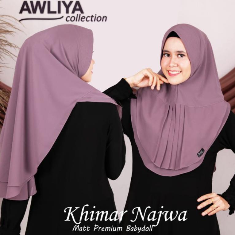 VIRAL KHIMAR najwa/original awliya collection/jillab oval mini instan najwa/kerudung oval mini najwa