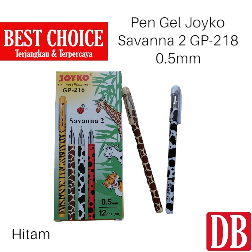 

Gel pen / Pulpen Joyko Savanna 2 0.5mm Hitam