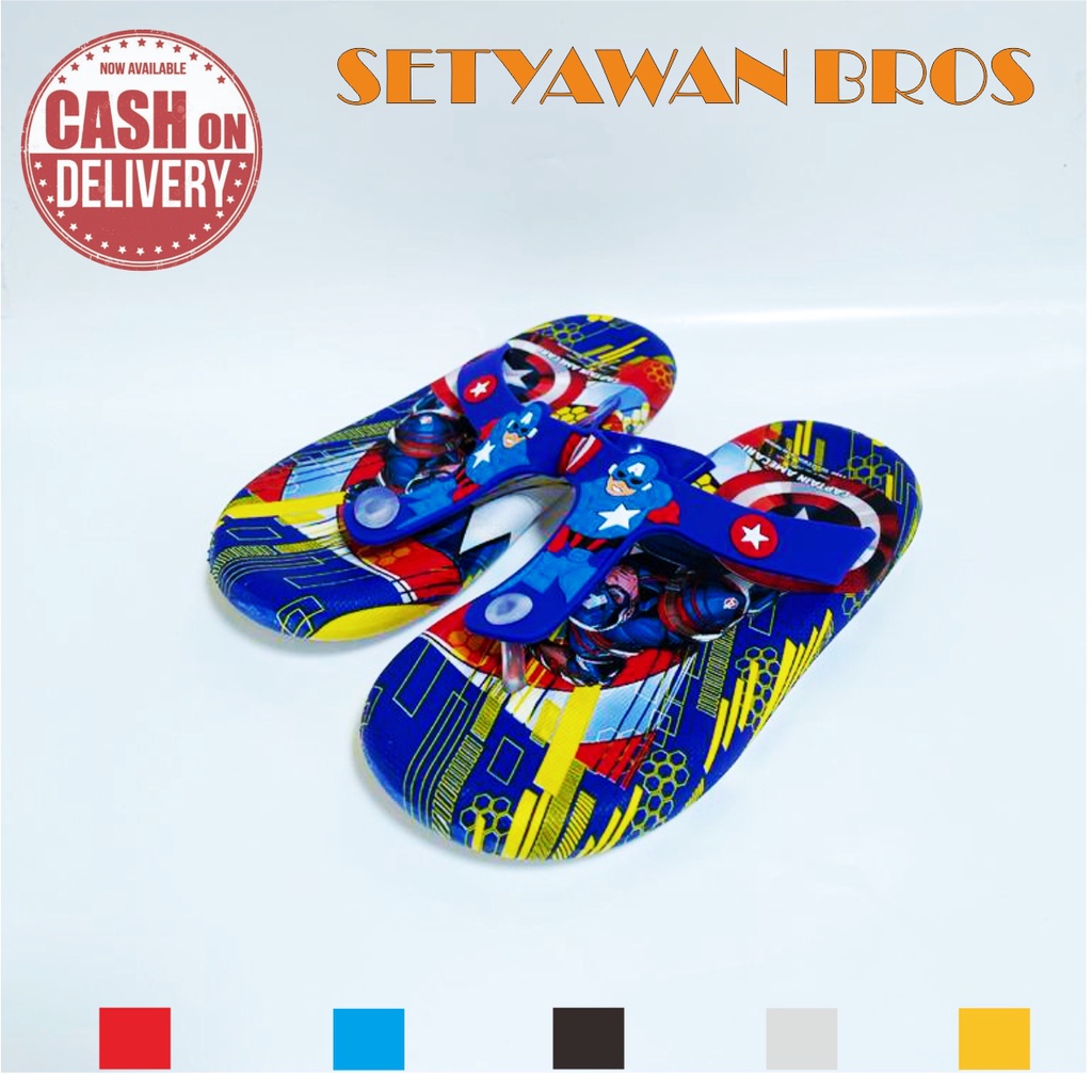 Sandal Jepit Anak Laki Laki Motif Iron Man Motif Karakter Super Hero