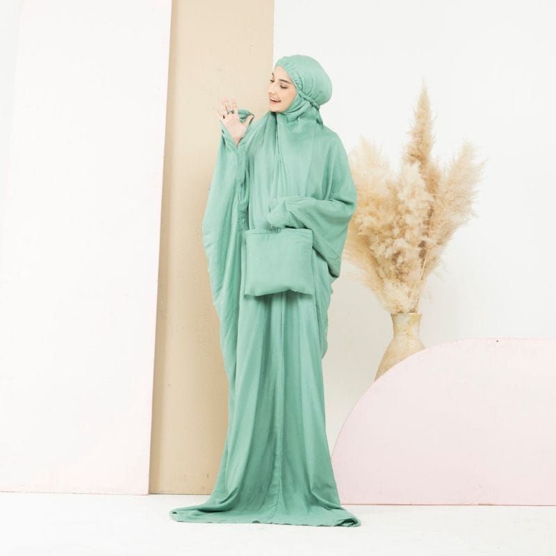 MUKENA TERUSAN POLOS JUMBO BAHAN RAYON SUPER