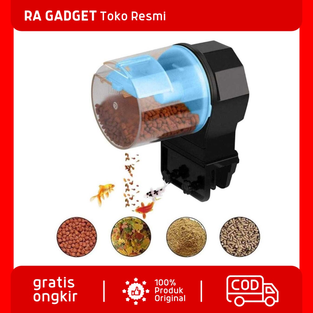 Dispenser Makanan Ikan Aquarium Automatic Food Timer / Tempat Wadah Fedeer Alat Pemberi Makanan Maka