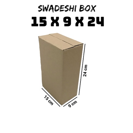 

kardus/karton/box uk.15x9x24cm untuk packing singlewall polos