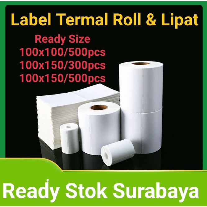 

[GUDANGA09] LABEL STICKER THERMAL 100 X 150/100x100 BARCODE A6/Label OLSHOP