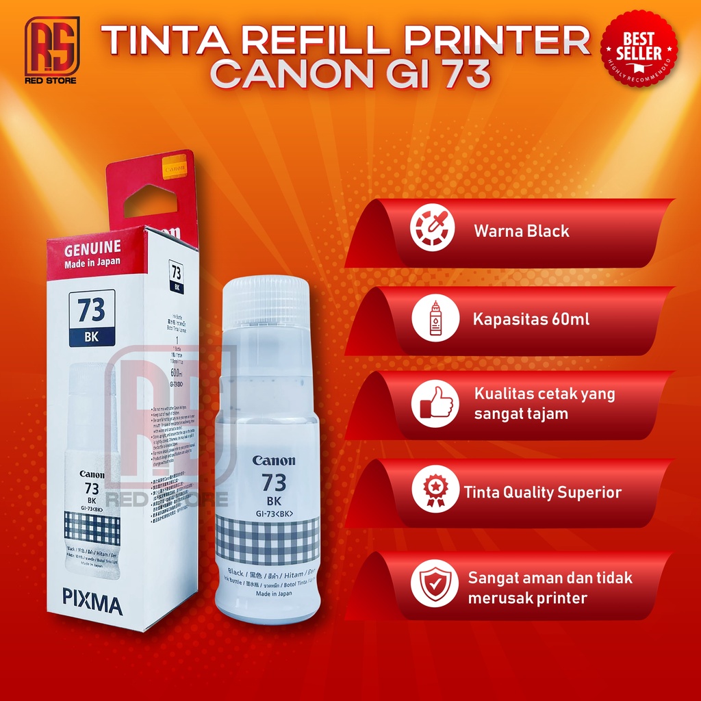 1 SET 6 PCS Tinta Canon Gi 73 For Printer G670 G570