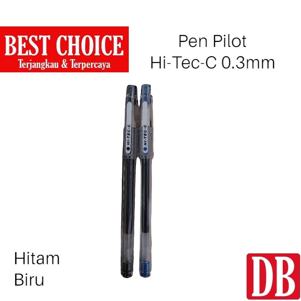 

H7Y Gel pen / Pulpen Hi-Tec-C Pilot 0.3 mm Hitam/Biru