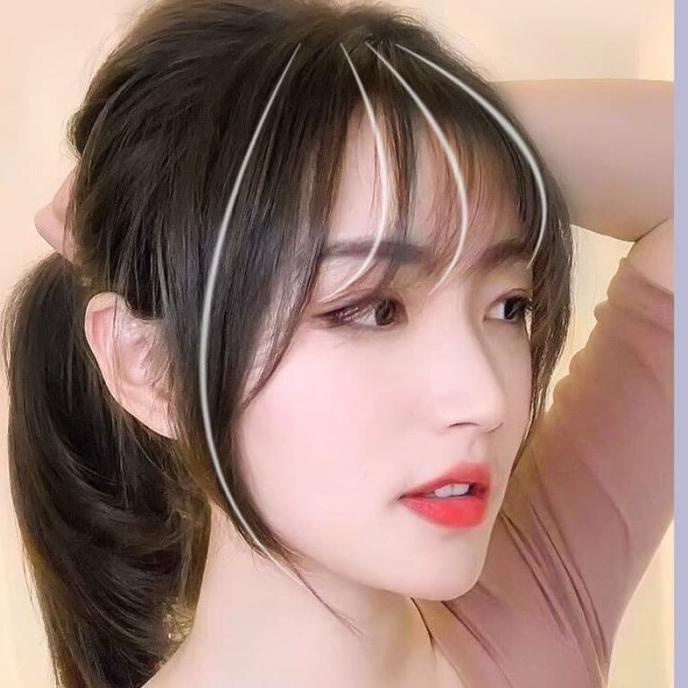 Pn Poni Clip Natural Korea Jepang Bang Hair Clip Klip Rambut Palsu Ext