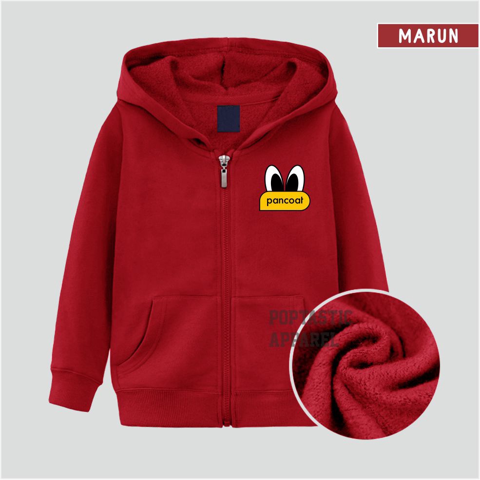 Sweater Hoodie ZIPPER anak Laki-laki perempuan  FLEECE TEBAL