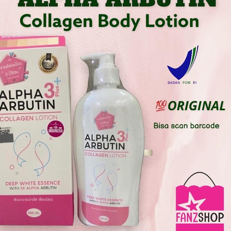 Terlaris BODY LOTION Alpha Arbutin 3 Plus Collagen Whitening Lotion