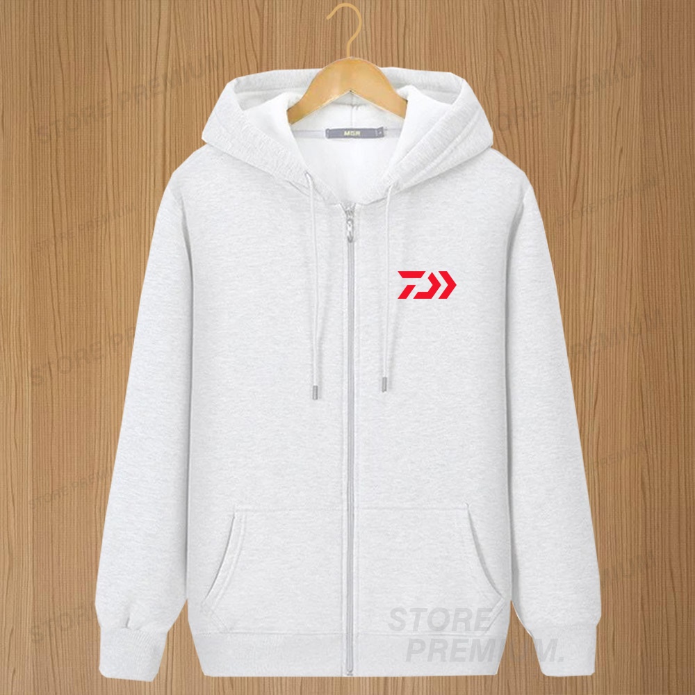 COD JAKET BAHAN TEBAL.. Jaket Zipper Distro Dw Logo Text Merah Jaket Pria Dan Wanita