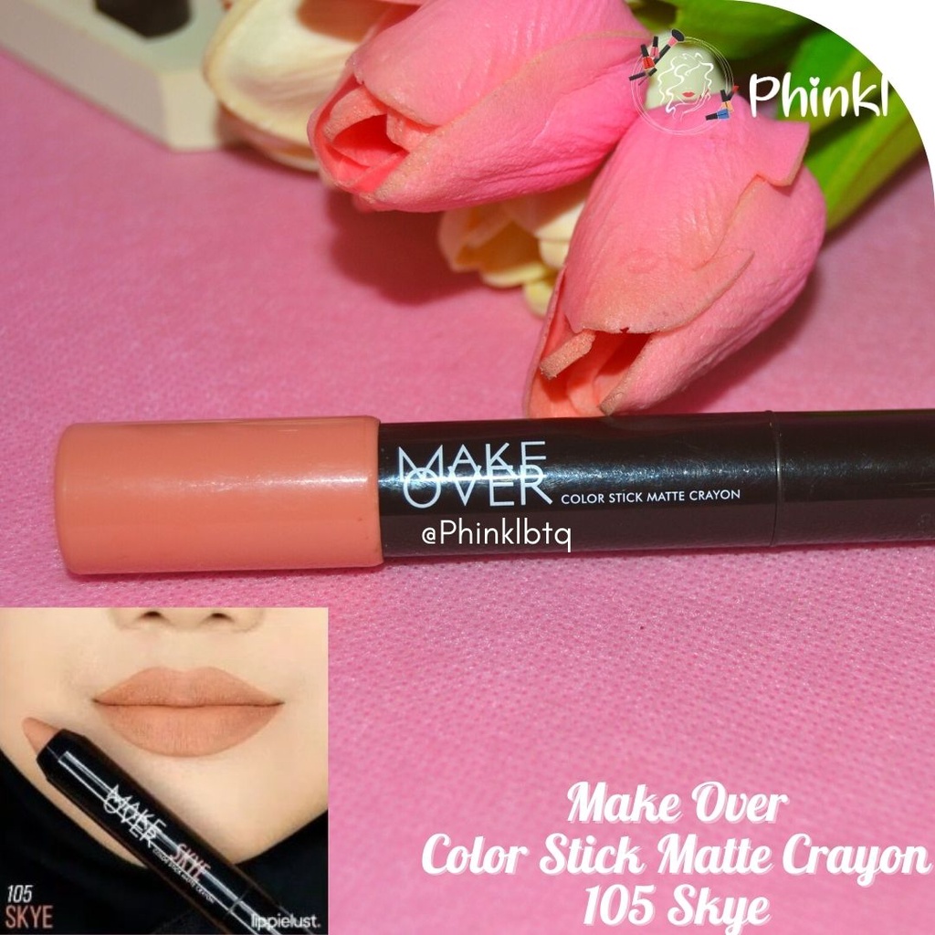 `ღ´ PHINKL `ღ´ 🅼🅰🅺🅴 🅾🆅🅴🆁 Make Over Color Stick Matte Crayon lipstik viral bisa untuk ombre tekstur mattee ringan tidak bikin bibir kering