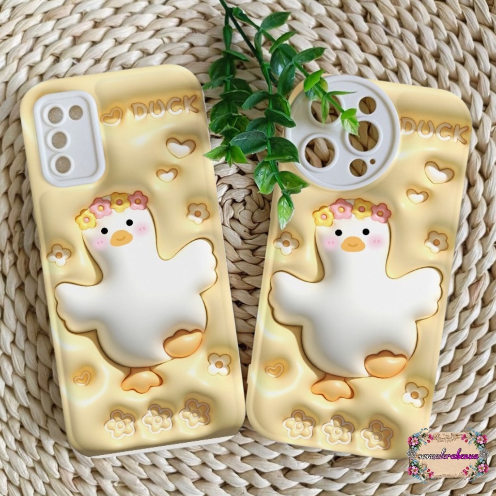 SS148 SOFTCASE MOTIF AKSEN 3D YELLOW CUTE DUCK FOR IPHONE 6 6+ 7 8 SE 2020 7+ 8+ X XS XR XS MAX 11 12 13 14 PRO MAX SB4922