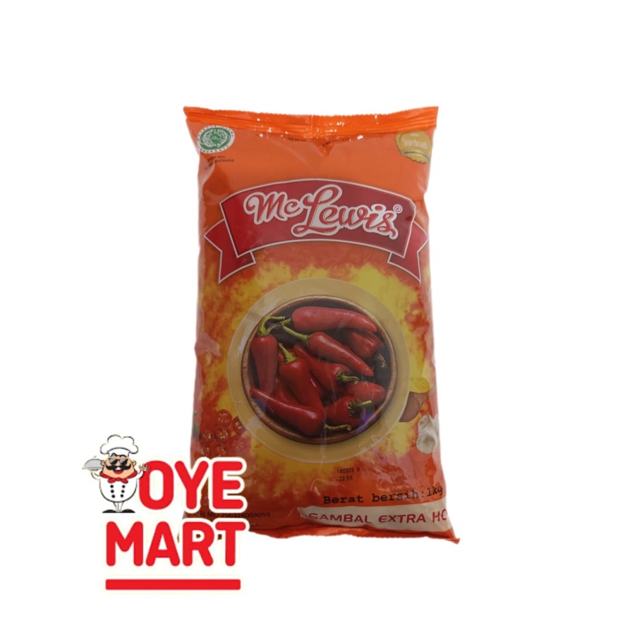 

MC LEWIS SAMBAL EXTRA HOT 1KG/SAUS SAMBAL