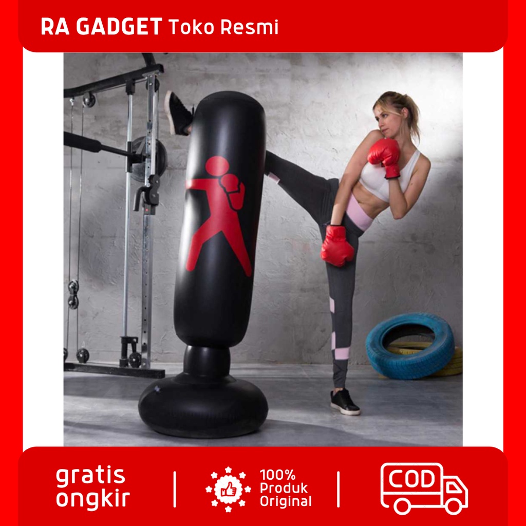 Vertical Punching Bag Stand Standing Tiang Samsak Inflatable 1.6M / Samsak berdiri Orang Silat Tinju