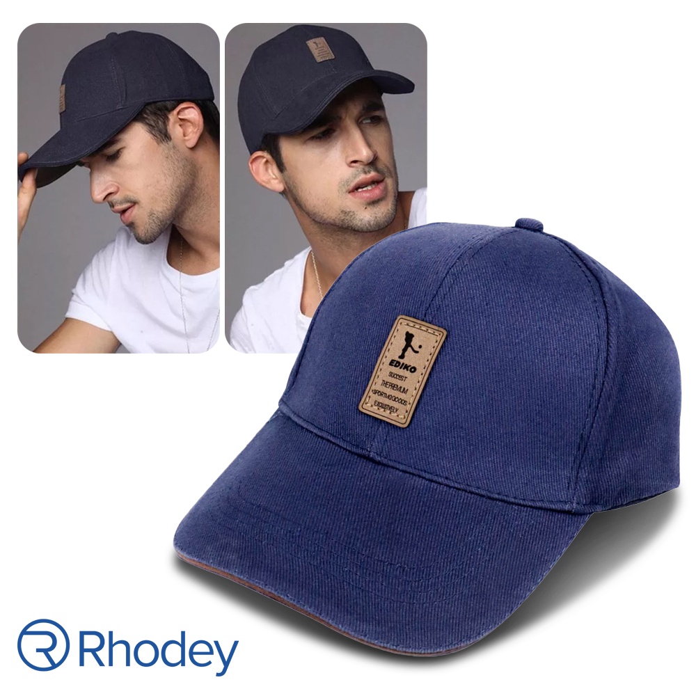 Rhodey EDIKO Topi Baseball Golf Logo Ediko Sport Fashion - Navy Blue