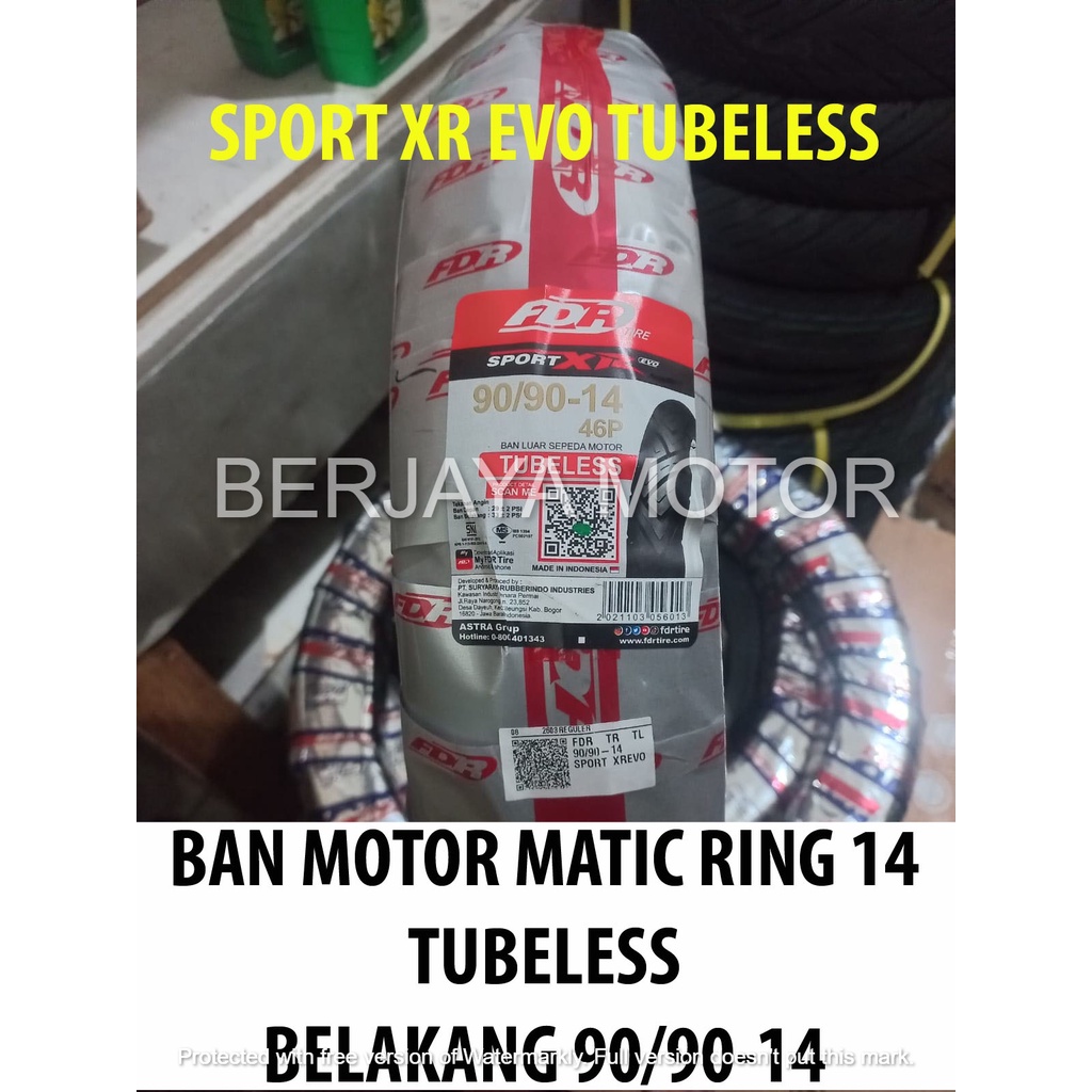 BAN MOTOR MATIC RING 14 FDR SPORT XR EVO 909014 TUBELESS