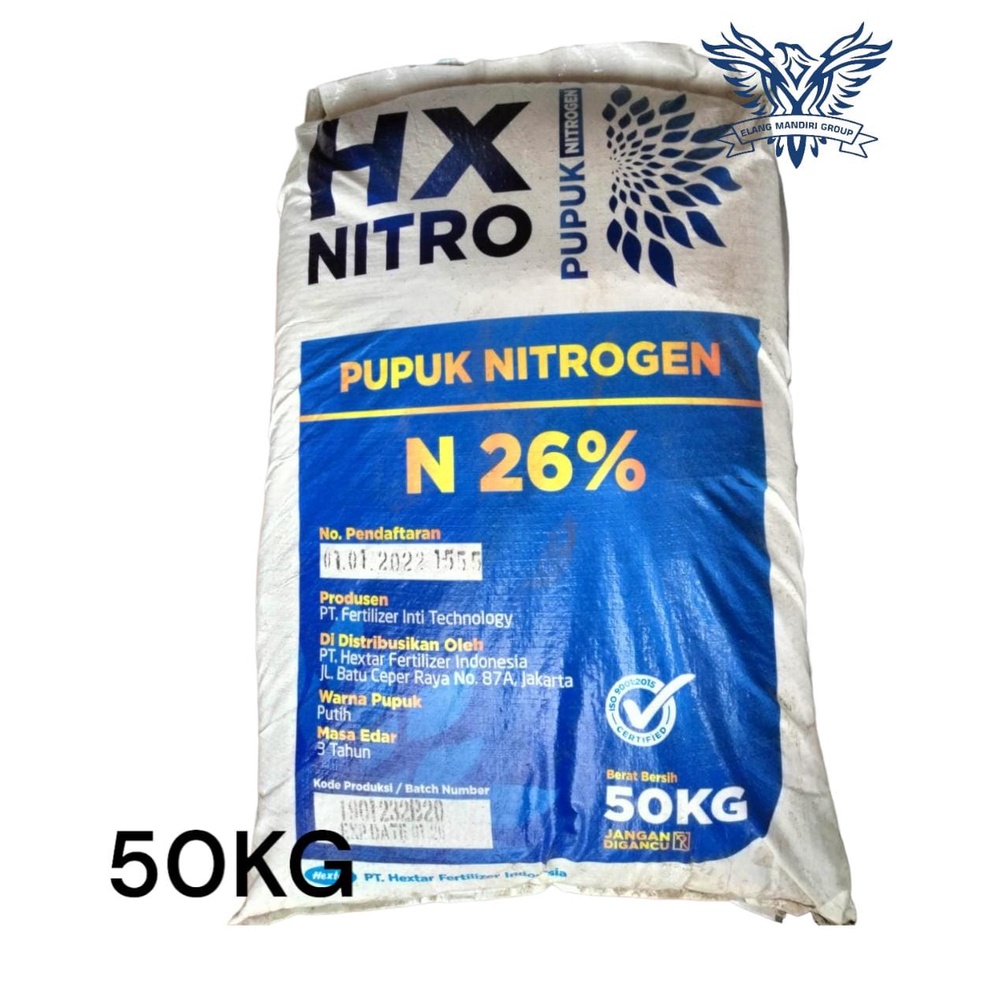 Karungan HX NITRO 50kg Pupuk UREA 26% NITROGEN 26% Untuk Mempercepat Pertumbuhan tanaman Fertilizer Inti Technology