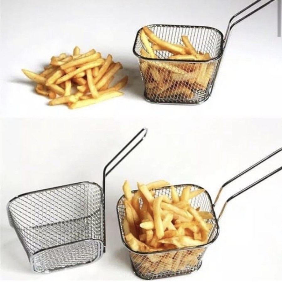 Mini Fry basket Tempat Menggoreng Kentang Keranjang Kentang Goreng