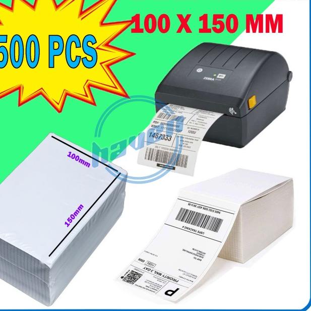 ✯ Kertas Thermal Label Thermal 100 x PCS / Label Thermal A6 Label Sticker Barcode ✈
