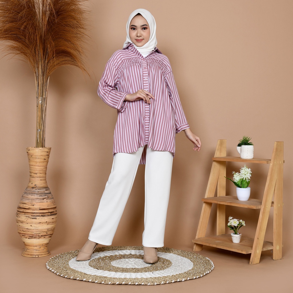 Kemeja Wanita Jumbo, Baju Atasan Jumbo motif Batik