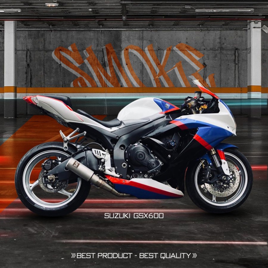 Knalpot Suzuki GSX 600 Type Short Titan SMOKE MUFFLER