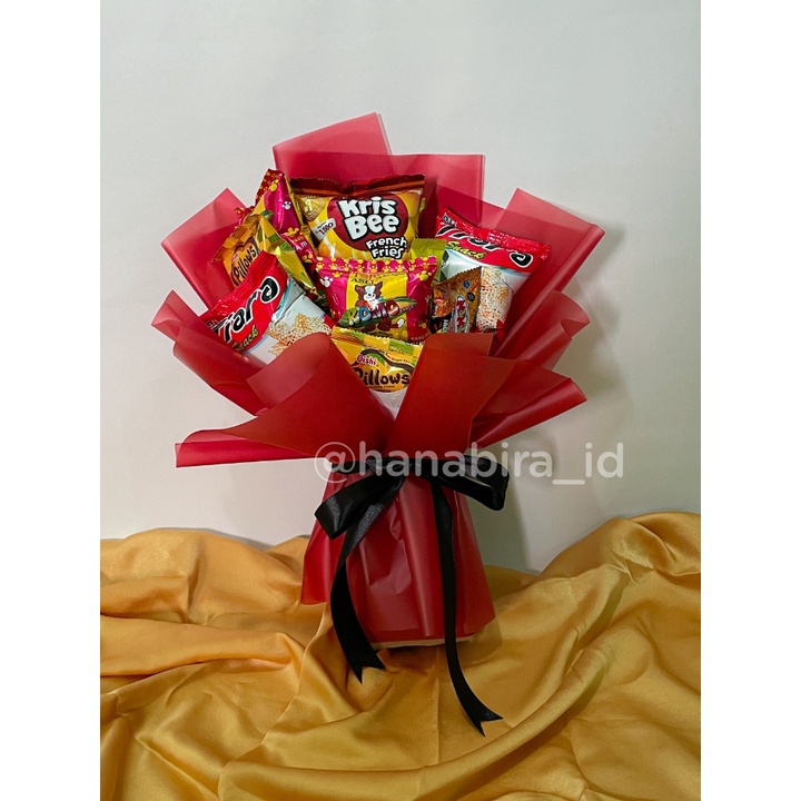 

Buket Snack Murah Meriah Free Kartu Ucapan/ Buket Snack Wisuda/ Buket Snack Ulang Tahun