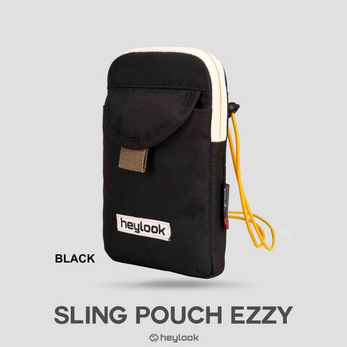 tas selempang pria  Sling Phone Tas Selempang HP Pria Wanita Tas HP Dompet Gantung Leher - Hitam(D4T