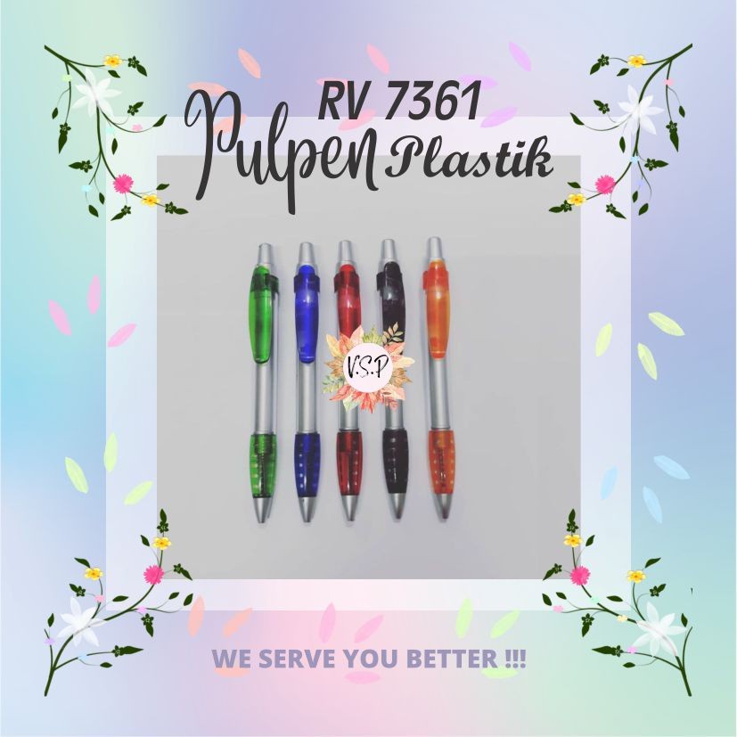 

Pulpen Plastik RV 7361 / Souvenir Wedding Seminar kit Murah