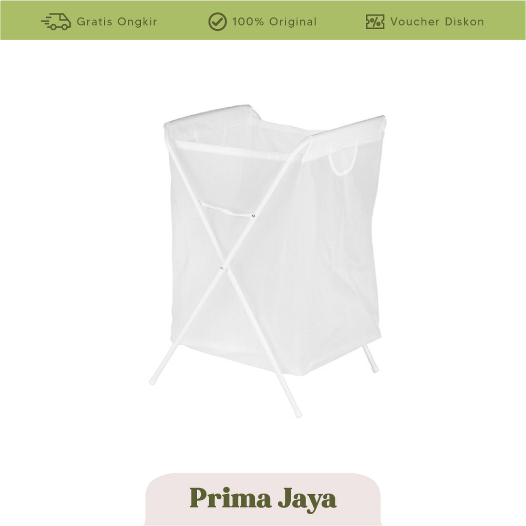 New PrimaJaya JALL Laundry JA1572 Bag kantong cucian untuk baju kotor bisa muat banyak, putih IKEA