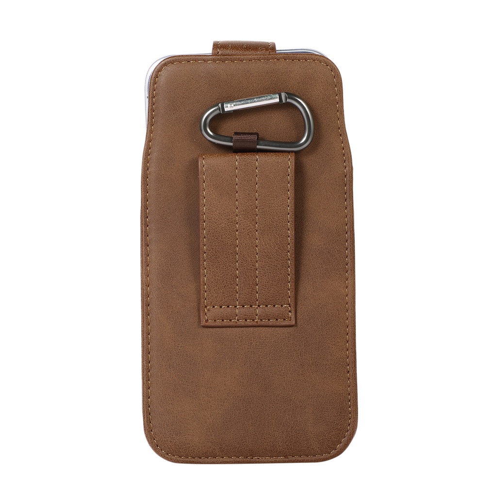 Sarung Dompet Tas HP Pinggang Pria Kulit Carabiner Slot Kartu Samsung Z Fold 2/3/4 Vertikal