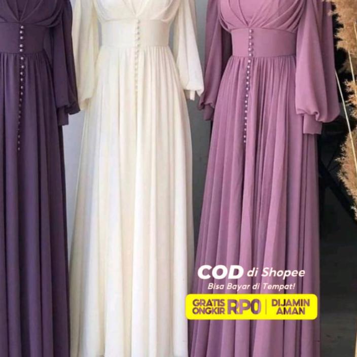 [A.F] Gamis Tearu Yasmine Dress Kondangan Muslim Gamis Wanita Gamis Pesta Mewah Elegan Baju Kondanga