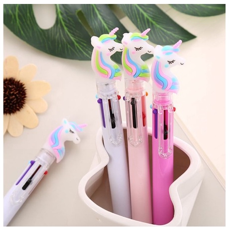 PENA KARAKTER MEKANIK 6 WARNA UNICORN FULL MOON PULPEN KARAKTER UNICORN WARNA WARNI PULPEN UNICORN MULTICOLOR PULPEN LUCU | FADHILAH SHOP BJB