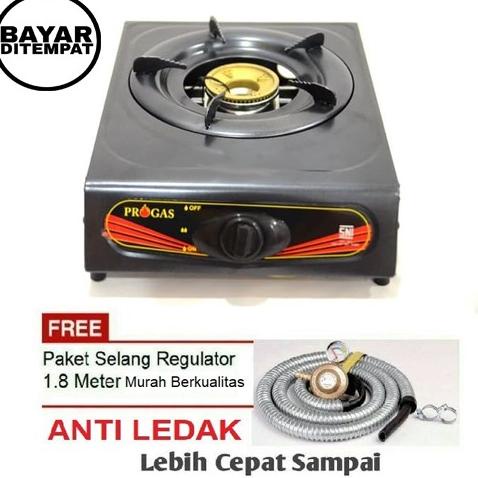 HARGA BERSAHABAT Kompor progas 1 Tungku / Kompor Gas 1 Tungku & FREE Selang gas Paket Regulator