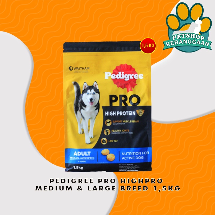 Makanan Anjing Pedigree Medium Large Breed Dog Food 1.5 KG