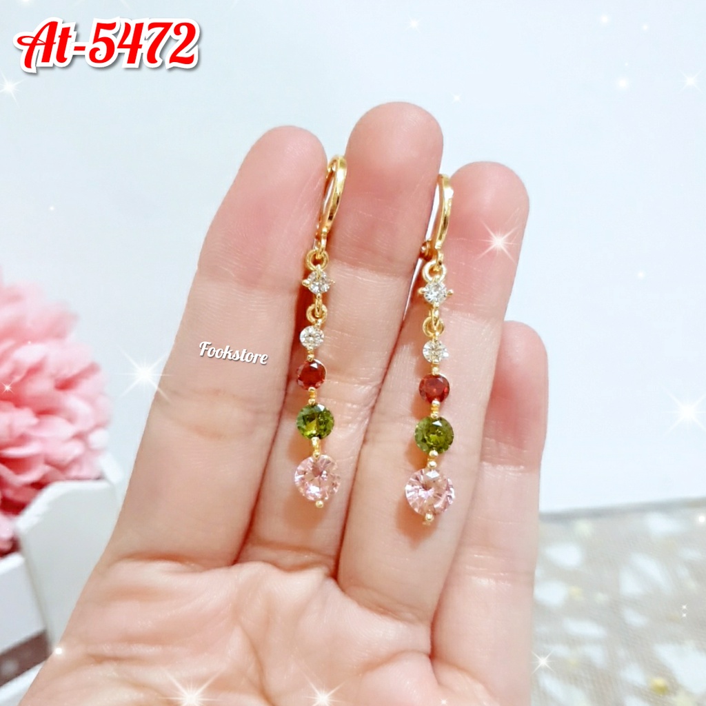 ANTING CLIP MANIK PERMATA WARNA FASHION KOREA/AT5472