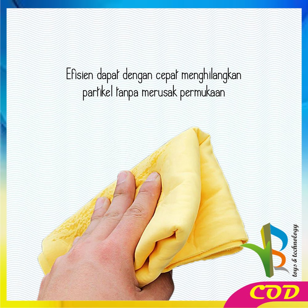 RB-C818 Kain Lap Kanebo Polos Serbaguna Chamois Magic Towel Daya Serap Tinggi / Kain Lap Serat Sintetis Lap Perawatan Mobil Sepeda Motor Kaca Lantai