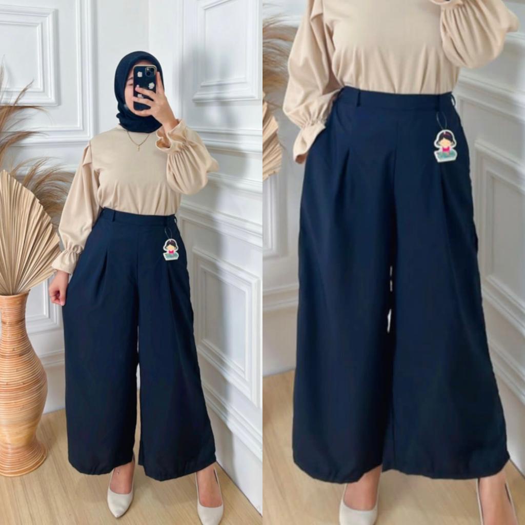 BEFAST - ZFS CELANA PANJANG RIE / WILDENA TWIST WIDE KULOT / Celana Kulot Wanita Keluaran Terbaru / Fashion Casual remaja ABG / Kulot Polos Formal / Pakaian Kerja Wanita Remaja / Outfit Daily Wanita Trendy / Termurah