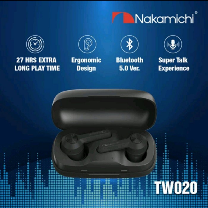 Terlaris Nakamichi Tw 020 Earphone Black